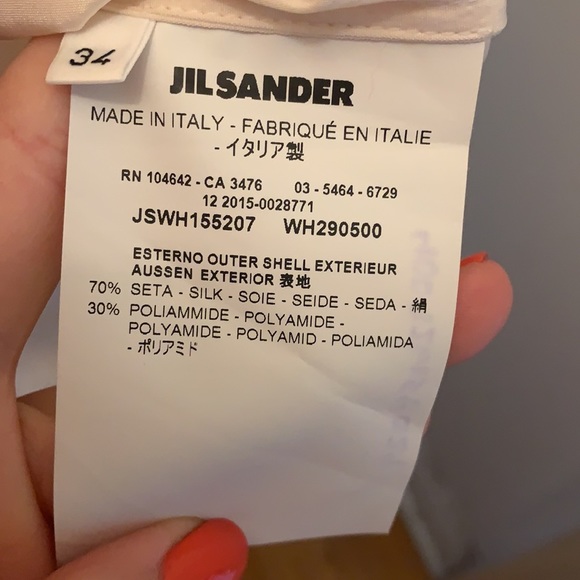 Jil Sander ivory silk shacket, size 34 - Picture 4 of 7